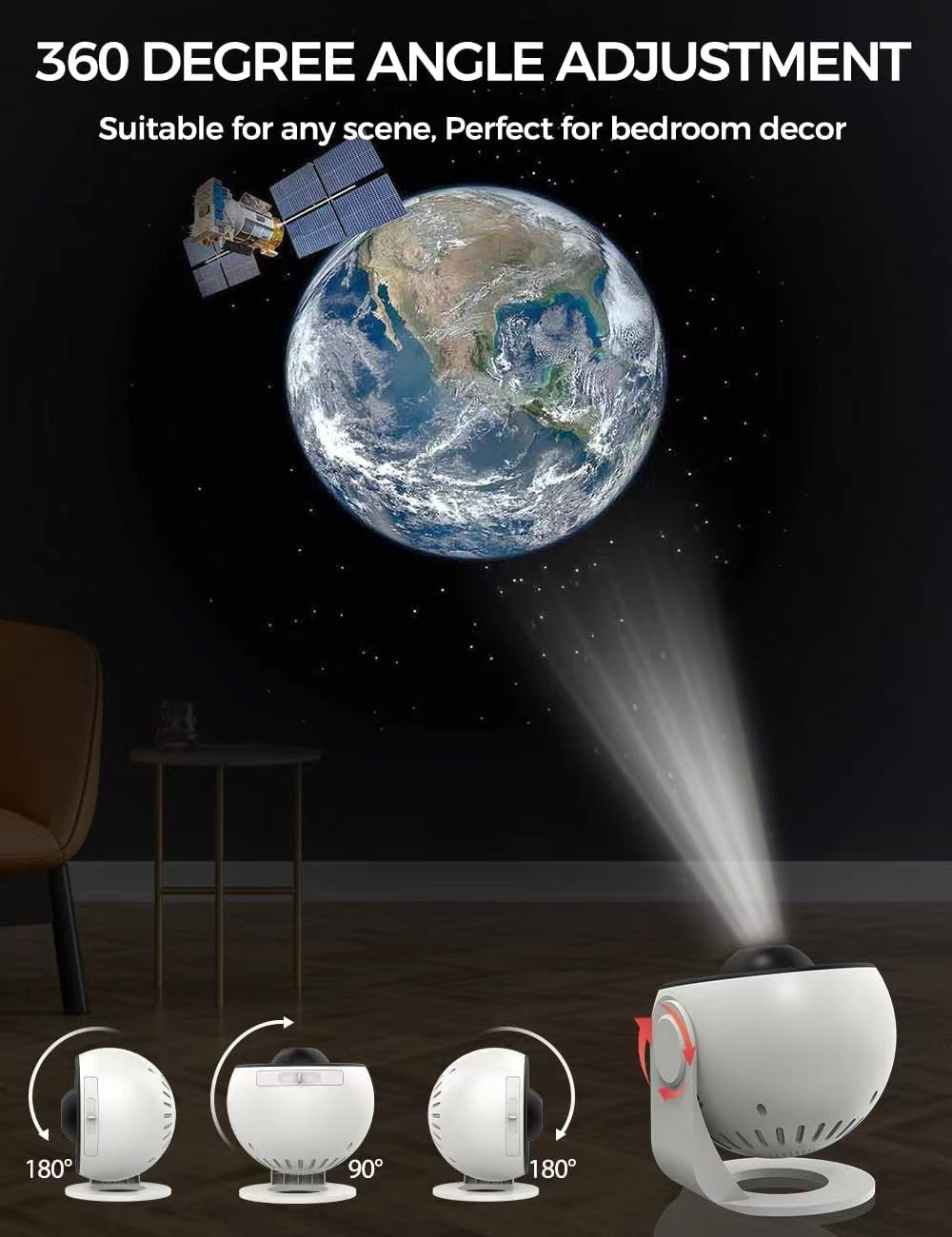 AstroProjecteur™ HD 12-en-1 – Planétarium Mural Haute Définition & Veilleuse Galaxie