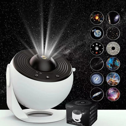 AstroProjecteur™ HD 12-en-1 – Planétarium Mural Haute Définition & Veilleuse Galaxie