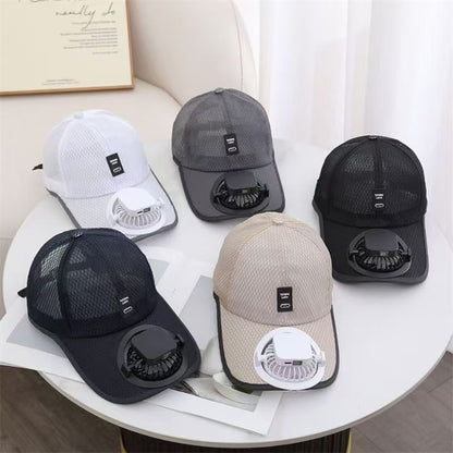 Casquette AeroCool™ - Ventilateur Intégré USB & Solaire | Fraîcheur Extrême