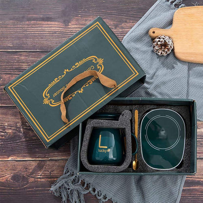 Coffret Cadeau Chauffe-Tasse Intelligent 55°C – Thermostat Automatique & Induction