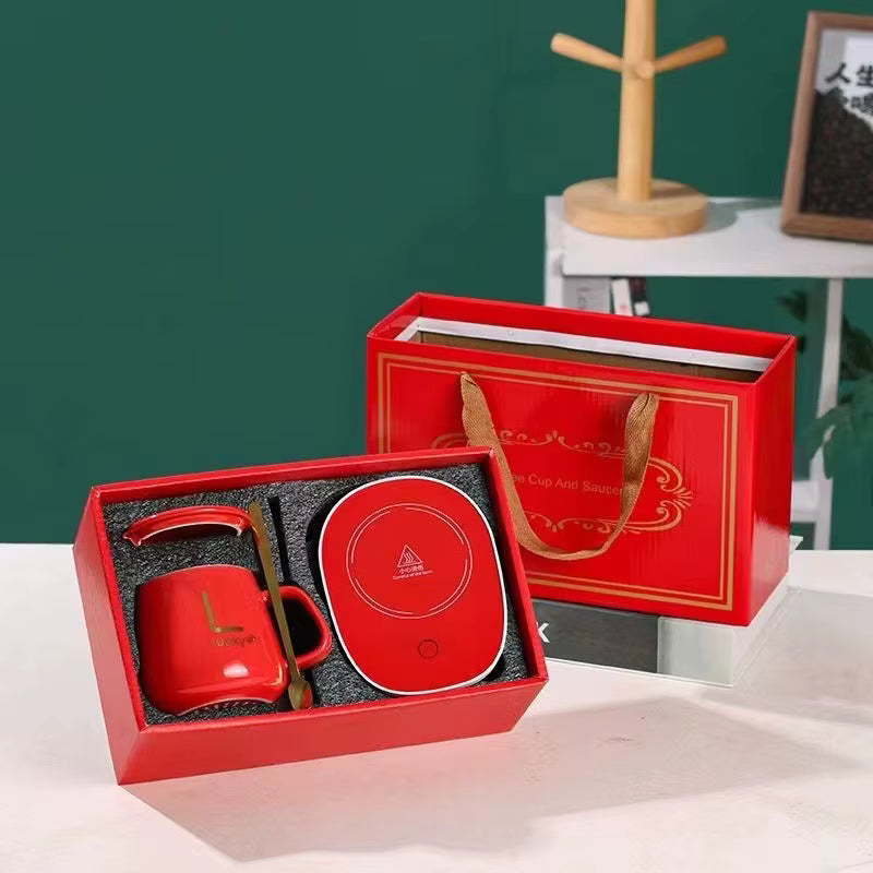 Coffret Cadeau Chauffe-Tasse Intelligent 55°C – Thermostat Automatique & Induction