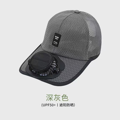 Casquette AeroCool™ - Ventilateur Intégré USB & Solaire | Fraîcheur Extrême